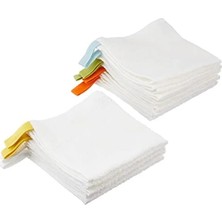 Ulu Pazarlama 10 Adet Pamuk Yıkama Bezi - Beyaz, 30X30 cm