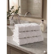 Gön Ev Tekstili %100 Pamuk Lüks El Havlusu 50X90 cm 220 gr 3'lü Set –ultra Yumuşak ve Yüksek Emici