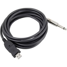 Temiz Pazar 4844 6.3mmu Jack To Çevirici USB Gitar Guitar Adaptör Kablosu