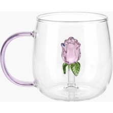 PremiumPort El Yapımı Renkli Borosilikat Cam Kupa 350 Ml, Figürlü Sunum Bardak