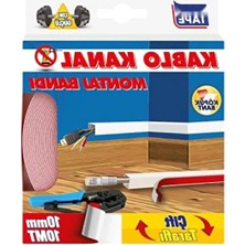 Ulu Pazarlama 10 mm Eninde Kablo Kanal Montaj Bandı, 10 mt