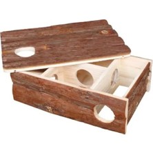 Ulu Pazarlama Ahşap Kemirgen Oyun ve Uyku Evi 35X25X11 cm