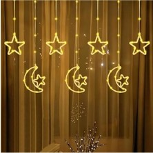 Ulu Pazarlama Su Geçirmez 3 Metre LED Işıklı Ay ve Yıldız Dekoratif Işık Zinciri
