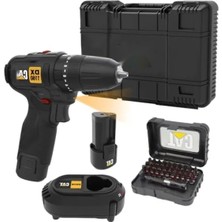 Ulu Pazarlama 12 Volt Çift Akülü Kömürsüz Darbeli Matkap + 32 Parça Aksesuar Seti