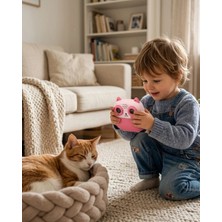 Eco Lounge Anında Çıktı Veren Çocuk Kamerası 5 Rulo Kağıt 6 Kalem Setli Eğitici Oyuncak Fotoğraf Makinesi