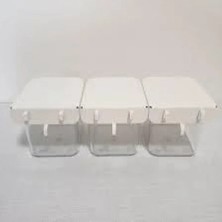 Ulu Pazarlama Kapaklı Saklama Kabı, Beyaz - 3'lü Paket