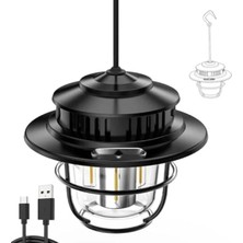 Ulu Pazarlama Şarj Edilebilir Retro Kamp Lambası, 200 Lümen, 1500MAH, Kademesiz Karartma, Askılı LED Fener