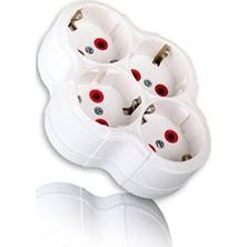 Ulu Pazarlama Dörtlü Topraklı Fişli Golyat Priz