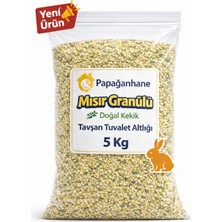 Papağanhane Doğal Kekikli Mısır Granülü Tavşan Tuvalet Altlığı | Koku Önleyici Hijyenik Emici Zemin 5 kg