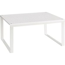 Ulu Pazarlama Bardak ve Kase Düzenleyici Raf - Beyaz, 32 x 13 x 16 cm