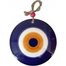 Ulu Pazarlama El Yapımı Seramik Nazar Boncuğu - 8cm Duvar ve Kapı Süsü