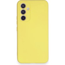 Akinco Samsung Galaxy A34 5g Kılıf Nano Içi Kadife Silikon - Sarı