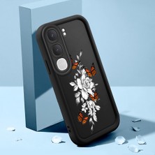 HONTINGA Vıvo Y31 5g ile Uyumlu Kılıfı Düşüme Önleyici Basitlik Anti Düşme Kamera Korumali Şirin Kedi Kelebek Siyah Desen Yumuşak Silikon Telefon Kılıfı Kadın ve Erkek Için Uygundur K2-0064