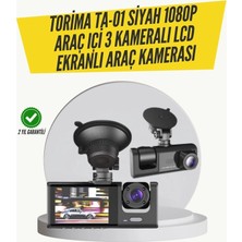 Gültekin Ta-01 3 Kameralı 1080P Araç Kamerası Siyah
