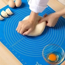 Gültekin 40*50 cm Silikon Ölçekli Kullanımı Kolay Hamur Açma Matı Ekmek Mantı Makarna Hamuru Yoğurma