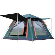Sayarmarkt Geniş Aile Kamp Çadırı 240X210 cm Güneşlikli Otomatik Kurulum Outdoor Çadır