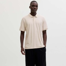Jack & Jones Jack&jones Basic Erkek Bej Polo Yaka Tişört