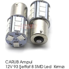 PINUKS 93 Tip 12V Ampul Kırmızı LED 18 LED Takım