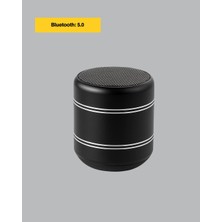 Sayarmarkt Silindir Tasarım Mini Bluetooth Hoparlör 10M Çekim Güçlü Bas ve Mikrofonlu