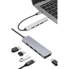 Gültekin Macbook Pro/air Uyumlu USB Type-C 8 In 1 Hub Dönüştürücü Çevirici Çoklayıcı USB Hdmı Micro
