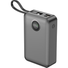 Dexim 20.000 Mah 65W Lightning+Type-C Kablolu Hızlı Şarj Taşınabilir Güç Kaynağı Şarj Cihazı DCA0071