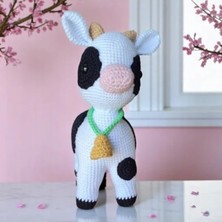 Ulu Pazarlama Amigurumi Inek Tasarımlı Eğlenceli Oyuncak