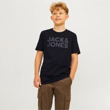 Jack & Jones Jack&jones Corp Logo Erkek Çocuk Siyah Tişört
