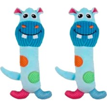 Ulu Pazarlama Eğlenceli Hippo Stick Köpek Oyuncağı, 2'li Paket