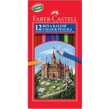 Faber-Castell 12 Renk Kuru Boya Seti Dayanıklı Uç ve Parlak Renkler İçin Tam Boy Boy (5178000071