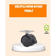 Sayarmarkt 4 cm Kilit Mekanizmalı Mobilya Ayağı Tekli