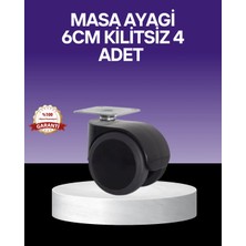 Sayarmarkt Çok Amaçlı Kilitsiz Masa Ayağı Tekerleği 6 cm