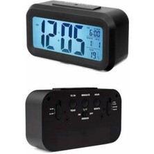 Sayarmarkt Dijital Masa Saati Takvim Çalar Saat Alarmlı Işıklı LED Ekran Pilli