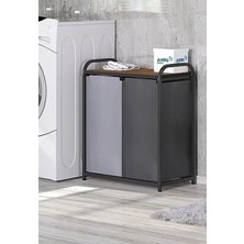 Ulu Pazarlama Ikili Sepetli Banyo Düzenleyici Kirli Çamaşır Sepeti