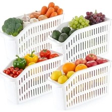 Ulu Pazarlama 4'lü Dar Buzdolabı Düzenleyici Set - Hava Alan Kanallı