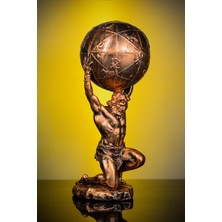Narçiçeği Takı ve Hediyelik Eşya Yunan Tanrısı Atlas Büyük Boy Altın Gold Heykel Biblo