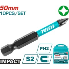 Total 10 LU PH2 50 MM BİTS UC SETİ - TACIM16PH223