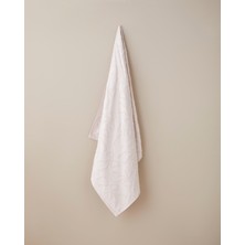 English Home Romance Ribbon Pamuk Jakarlı Banyo Havlusu 90x150 cm Pudra