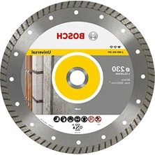 Ulu Pazarlama Turbo Segmanlı Elmas Kesme Diski, 230X22,23X2,5X10MM, Gri Renk