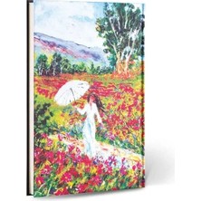 Ulu Pazarlama Le Color Creamona Toscana Dokulu Mini Defter Çizgili (Kadın)
