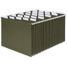 Ulu Pazarlama Mektup Boyutunda Asma Dosya, Yeşil Renk, 25 Adet Paket