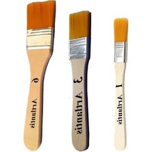 Ulu Pazarlama 3'lü Zemin Fırça Seti, Akrilik ve Yağlı Boya Için