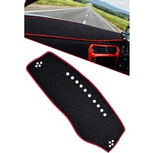 Ulu Pazarlama Kırmızı Kenarlı Ön Gösterge Paneli Koruma Halısı Torpido Örtüsü