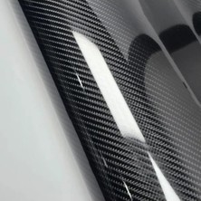 Ulu Pazarlama 30 cm x 1 Metre Hava Kanallı Siyah Karbon Fiber Folyo - Kendinden Yapışkanlı