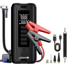 Ulu Pazarlama LED Işıklı Powerbank, Acil Durum Akü Takviye Kablolu 800A Kompresör