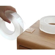 Ulu Pazarlama 3 Metre Şeffaf Çift Taraflı Nano Bant - Kuvvetli Yapıştırıcı