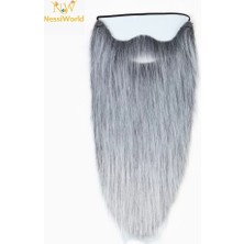 Najmaddin Gri Renk Lastikli Uzun Takma Sakal 40 cm