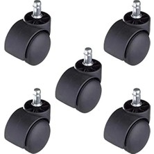 Ulu Pazarlama 50 mm Pimli Geçmeli Ofis Koltuk Sandalye Tekerleği, 5 Adet