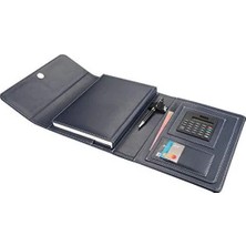 Ulu Pazarlama Tarihsiz Çizgili 17X24 cm Ajanda, Hesap Makineli Suni Deri Organizer