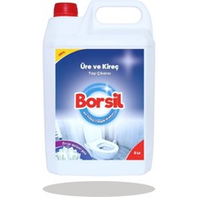 Borsil Üre ve Kireç Taşı Çıkarıcı 5 Lt Tuvalet ve Pisuar Temizleyici Nano Teknoloji Hijyenik Leke Sökücü