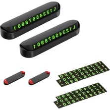 Ulu Pazarlama Araç Içi Park Numaratörü Seti, Gizlenebilir Mıknatıslı ve Fosforlu 2 Adet